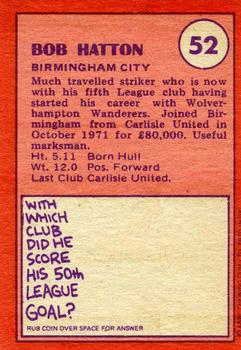1974-75 A&BC Chewing Gum #52 Bob Hatton Back