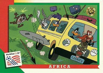 1994 Upper Deck World Cup Toons #36 Africa - Bugs, Daffy, Taz, Sam Front