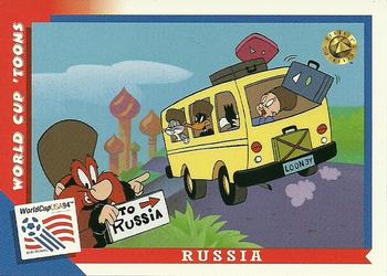 1994 Upper Deck World Cup Toons #53 Russia - Sam, Daffy, Elmer, Sylvester Front