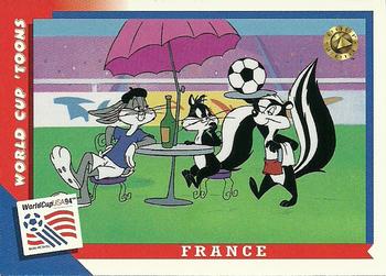 1994 Upper Deck World Cup Toons #59 France - Pepe Le Pew, Bugs Front