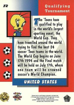 1994 Upper Deck World Cup Toons #72 United States - 'Toons Back