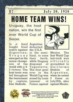 1994 Upper Deck World Cup Toons #87 Uruguay Wins First World Cup - July 30, 1930 Back