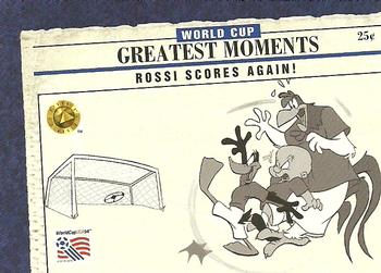 1994 Upper Deck World Cup Toons #98 Rossi Scores Again! - July 11, 1982 Front