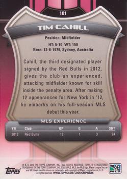 2013 Topps MLS #101a Tim Cahill Back