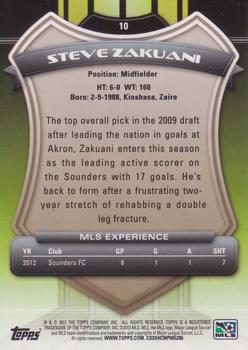 2013 Topps MLS #10 Steve Zakuani Back