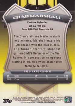 2013 Topps MLS #11 Chad Marshall Back