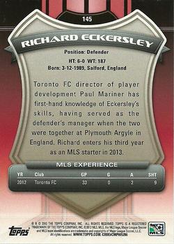 2013 Topps MLS #145 Richard Eckersley Back
