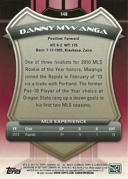 2013 Topps MLS #148 Danny Mwanga Back
