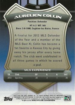2013 Topps MLS #155a Aurelien Collin Back