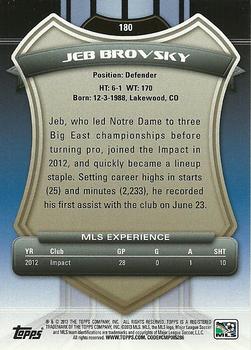 2013 Topps MLS #180 Jeb Brovsky Back