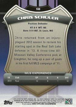 2013 Topps MLS #188 Chris Schuler Back