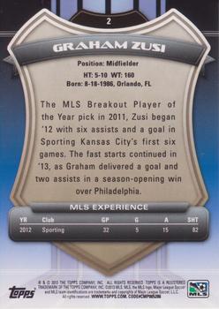 2013 Topps MLS #2 Graham Zusi Back