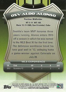 2013 Topps MLS #3 Osvaldo Alonso Back