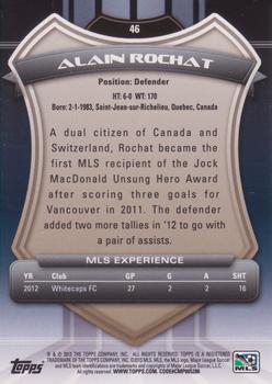 2013 Topps MLS #46 Alain Rochat Back