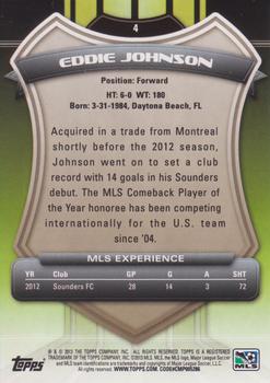 2013 Topps MLS #4 Eddie Johnson Back