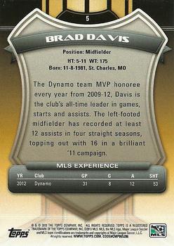 2013 Topps MLS #5a Brad Davis Back