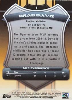 2013 Topps MLS #5 Brad Davis Back