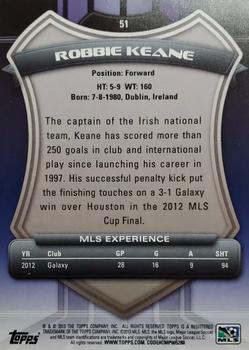 2013 Topps MLS #51 Robbie Keane Back