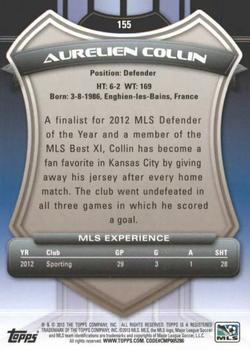 2013 Topps MLS #155 Aurelien Collin Back