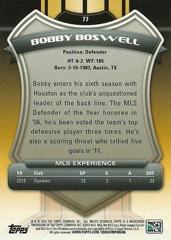 2013 Topps MLS #77 Bobby Boswell Back