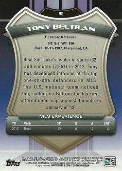 2013 Topps MLS #90 Tony Beltran Back