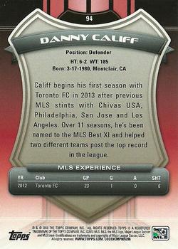 2013 Topps MLS #94 Danny Califf Back