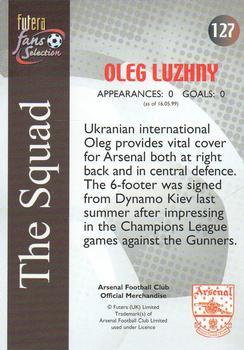 2000 Futera Fans Selection Arsenal #127 Oleg Luzhny Back