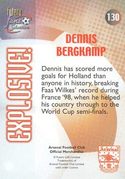 2000 Futera Fans Selection Arsenal #130 Dennis Bergkamp Back