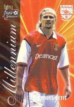2000 Futera Fans Selection Arsenal #143 Emmanuel Petit Front