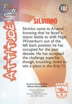 2000 Futera Fans Selection Arsenal - Foil #102 Sylvinho Back