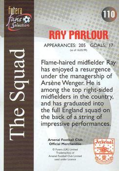2000 Futera Fans Selection Arsenal - Foil #110 Ray Parlour Back