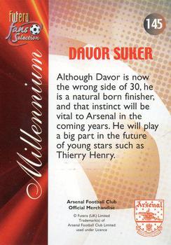 2000 Futera Fans Selection Arsenal - Foil #145 Davor Suker Back