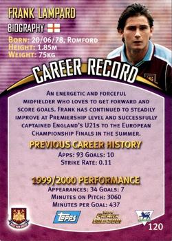 2000-01 Topps Premier Gold 2001 #120 Frank Lampard Back