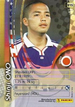 2002 Panini World Cup - USA Exclusives #U15 Shinji Ono Back