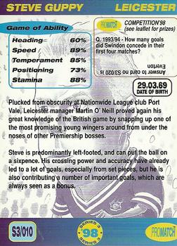 1998 Pro Match #10 Steve Guppy Back