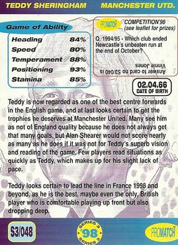 1998 Pro Match #48 Teddy Sheringham Back