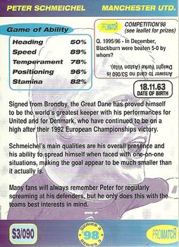 1998 Pro Match #90 Peter Schmeichel Back