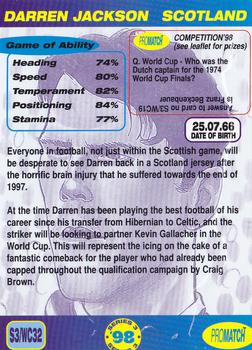 1998 Pro Match - World Class Embossed #WC32 Darren Jackson Back