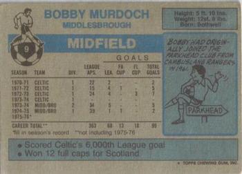 1976-77 Topps Footballer #9 Bobby Murdoch Back