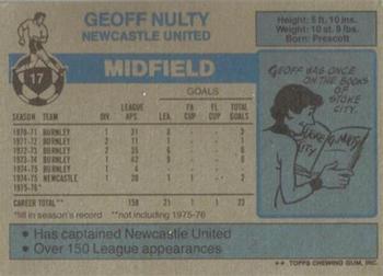 1976-77 Topps Footballer #17 Geoff Nulty Back