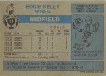 1976-77 Topps Footballer #31 Eddie Kelly Back