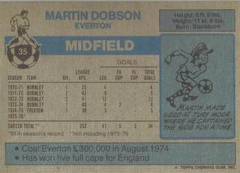 1976-77 Topps Footballer #35 Martin Dobson Back