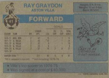 1976-77 Topps Footballer #41 Ray Graydon Back