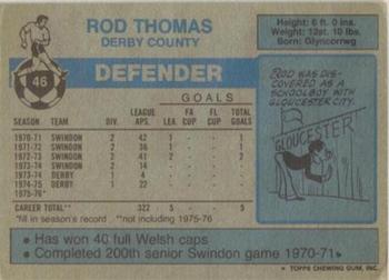 1976-77 Topps Footballer #46 Rod Thomas Back