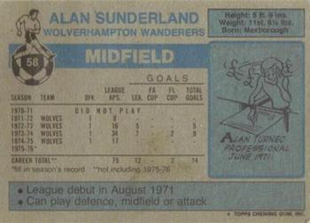 1976-77 Topps Footballer #58 Alan Sunderland Back