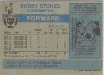 1976-77 Topps Footballer #105 Bobby Stokes Back