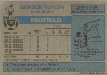 1976-77 Topps Footballer #107 Gordon Taylor Back