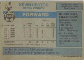 1976-77 Topps Footballer #169 Kevin Hector Back
