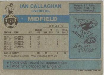 1976-77 Topps Footballer #174 Ian Callaghan Back