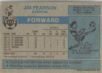 1976-77 Topps Footballer #213 Jim Pearson Back